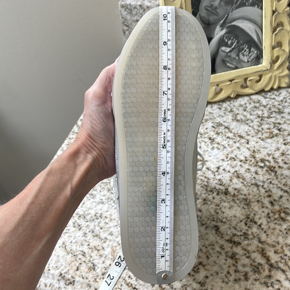 Bebe Sport Silver Sparkle Texture Light Up High Top - Picture 9 of 9